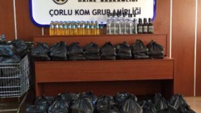 O ilde yarım ton kaçak içki yakalandı !