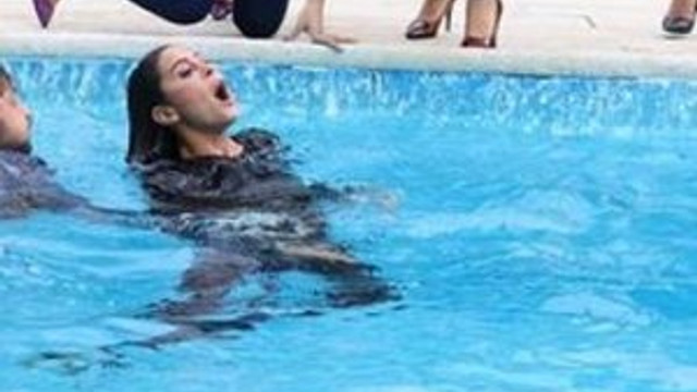 Dizi setinde korku dolu anlar