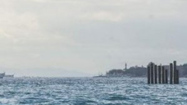 Denizin ortasında şaşırtan kazıklar