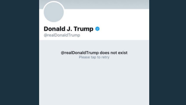 Trump'ın Twitter hesabı silindi !