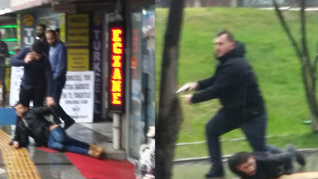Sokak ortasında silahlar peş peşe patladı