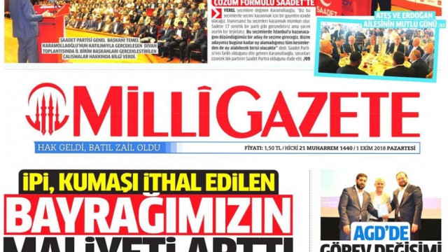 Milli Gazete'den %50 kriz zammı