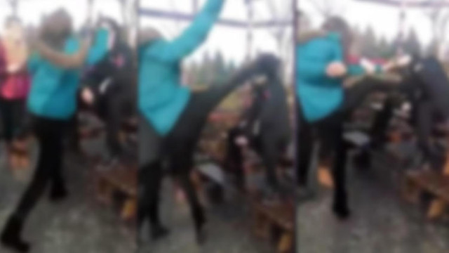 Kavga eden kızlara ibretlik ceza