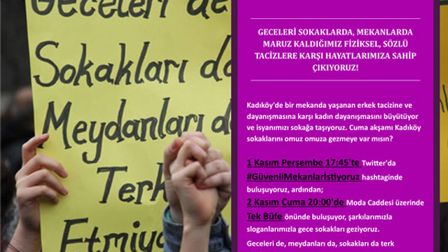 İstanbul'da kadınlar tacize karşı sokağa çıkıyor