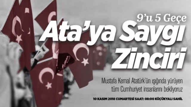 Ulu önder Mustafa Kemal Atatürk Maltepe'de saygı zinciri ve saygı dalışıyla anılacak