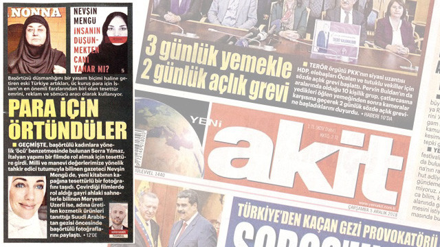 Yeni Akit şimdi de 3 ünlü ismi hedef gösterdi