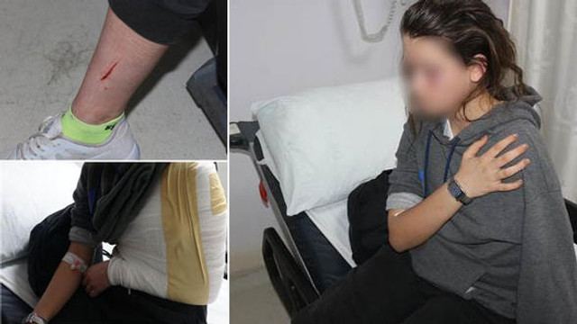 Parkta oturan çocuklara saldırdı !