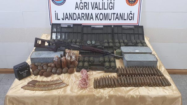 Ağrı'da 61 el bombası ele geçirildi
