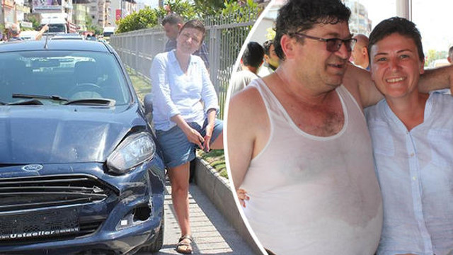 Önce 3 defa TIR'a çarptı, sonra hatıra fotoğrafı çektirdi