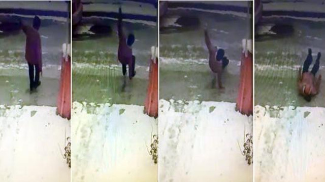 Düşüp beyin kanaması geçirdi