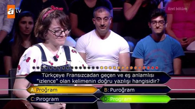 Kim Milyoner Olmak İster'e damga vuran yanıt