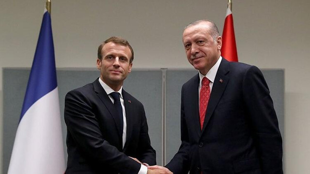 Erdoğan, Macron ile görüştü