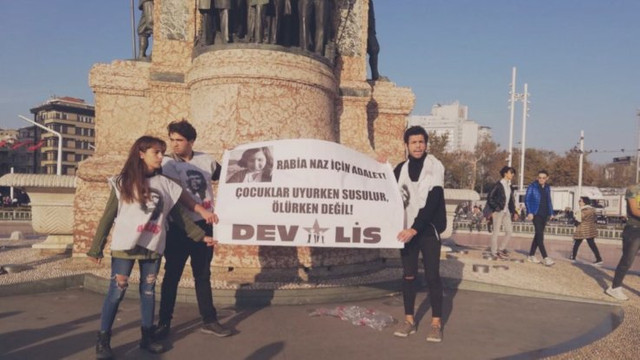 Rabia Naz eylemi yapan liselilere gözaltı