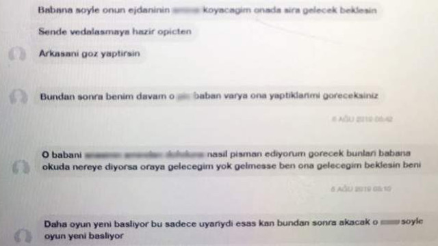 Çocuk cinayetinin ardından tehdit mesajları ortaya çıktı