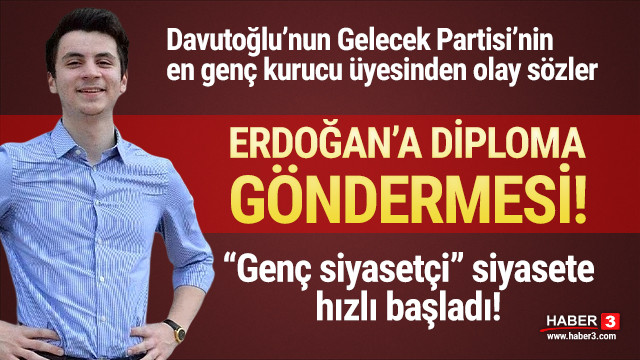 Gelecek Partisi'nden Cumhurbaşkanı Erdoğan'a diploma göndermesi