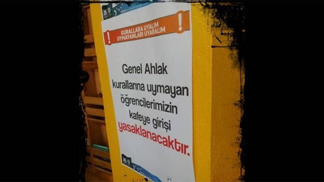Üniversite kampüsünde tepki çeken afiş !