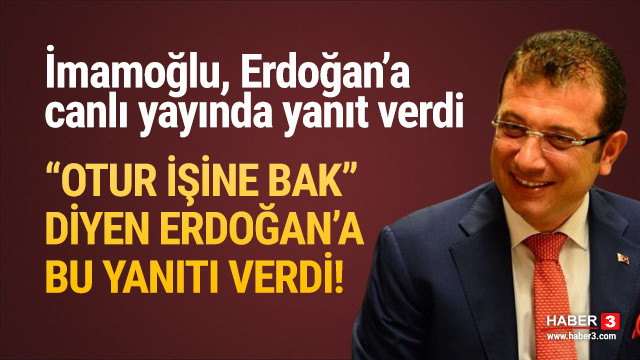 İmamoğlu, Uğur Dündar ile canlı yayında açıkladı: ''Ya kanal ya İstanbul''