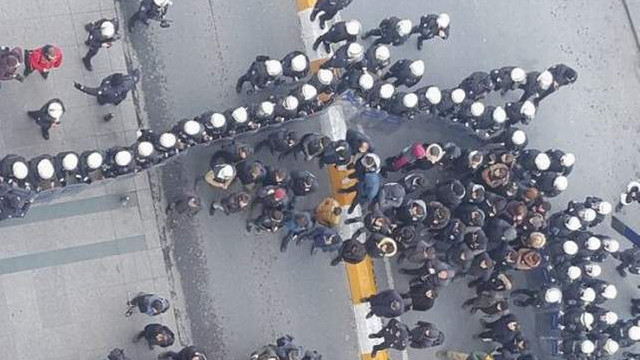 HDP’nin İstiklâl’deki yürüyüşüne polis engeli