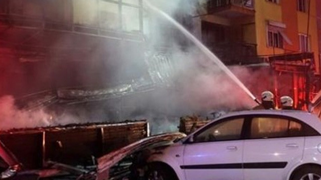 HDP binasında yangın çıktı