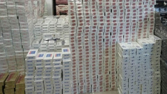 500 bin paket kaçak sigara ele geçirildi