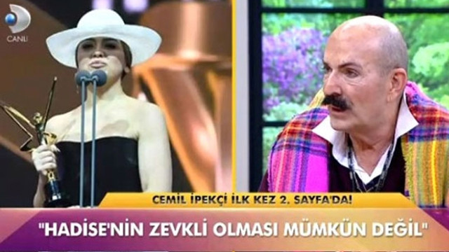 Modacı Cemil İpekçi canlı yayında Hadise'ye ateş püskürdü