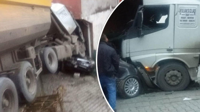 Freni boşalan TIR ortalığı savaş alanına çevirdi