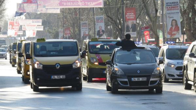 Dolmuşçulardan ''işlerimiz düştü'' eylemi