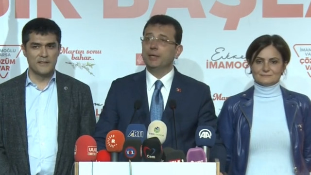 Ekrem Ä°mamoÄlu oylarÄ± aÃ§Ä±kladÄ±: ''Biz Ã¶ndeyiz !''