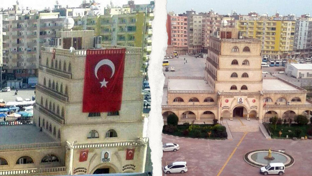 HDP'li belediye Türk Bayrağı'nı indirdi