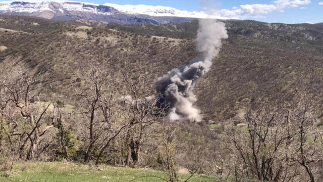 PKK'lıların sığınakları yerle bir edildi !