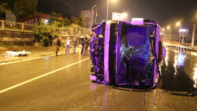Kayseri'de işçi servisi devrildi: 19 yaralı
