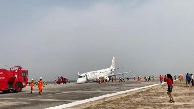 Kahraman pilot iniş takımları açılmayan uçağı böyle indirdi