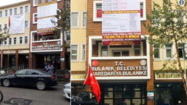 Belediye Başkanı borcu astı, eski kayyum yeni kaymakam afişi indirtti