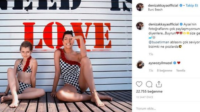 Kızıyla paylaştığı fotoğrafa gelen yorum Deniz Akkaya'yı çıldırttı