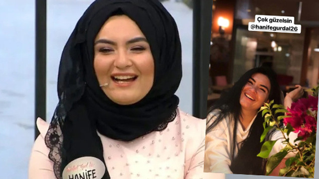 Gelin adayı Hanife başörtüsünü çıkardı
