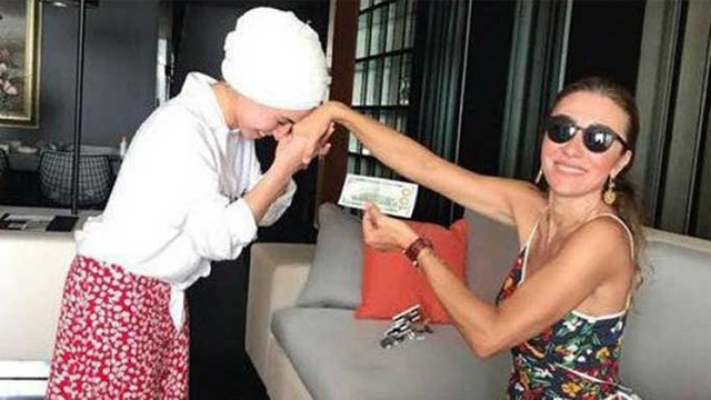 Çalışanına el öptürüp dolar veren Bakan eşinden yeni açıklama