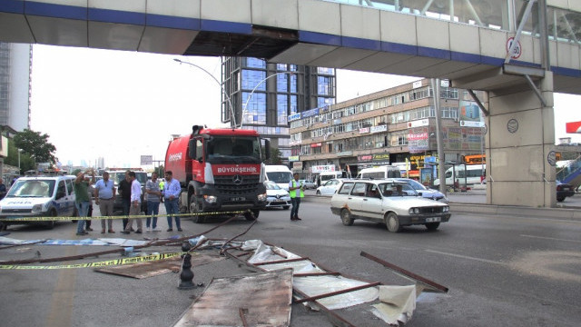 Ankara'da vinç dehşeti ! Bir kadın ölümden döndü