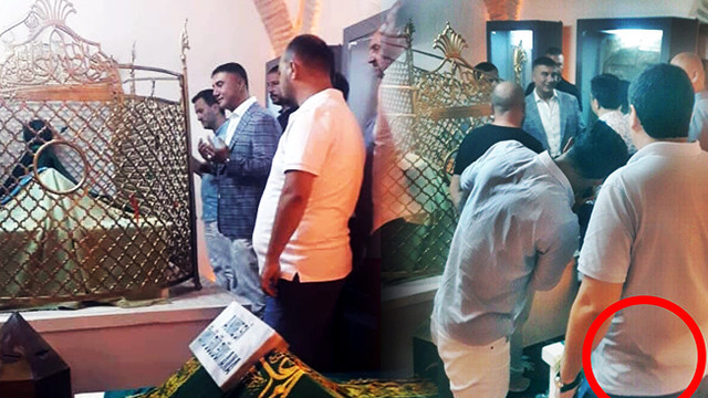Sedat Peker'in adamları türbeye silahlarla girdi