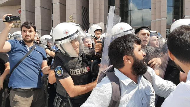 Çağlayan'daki kayyum protestosuna müdahale !