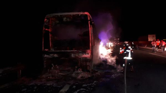 Yine otobüs yangını: 40 yolcu ölümden döndü