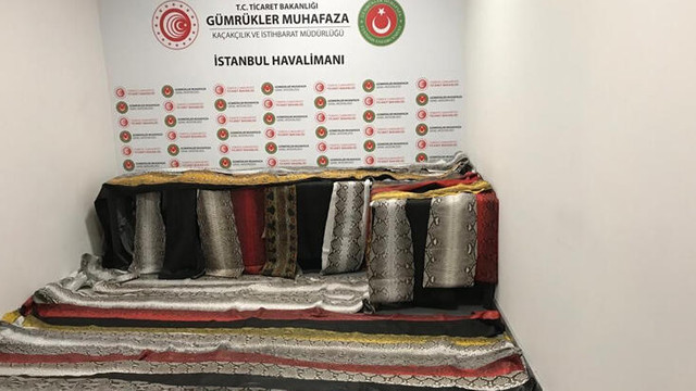 İstanbul Havalimanı'nda yılan derisi operasyonu