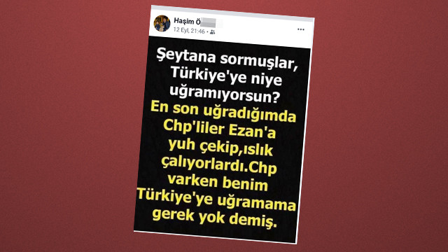 Cami imamı CHP'yi şeytana benzetti