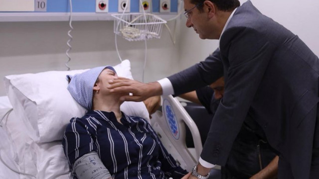 İmamoğlu'ndan Neslican Tay'ın ailesine hastanede ziyaret