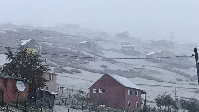 Mevsimin ilk karı Karadeniz'de yüzünü gösterdi