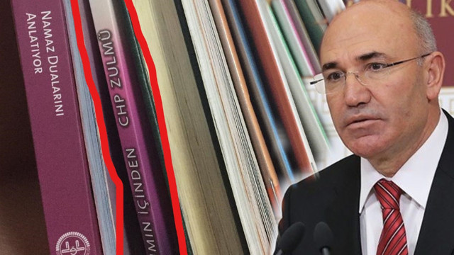 Skandalın böylesi... Camide ''CHP Zulmü'' kitabı sergileniyor