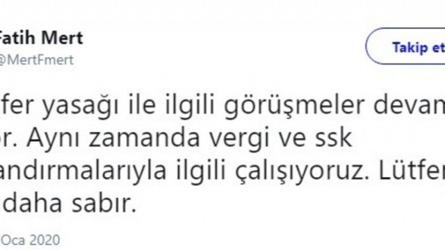 Fatih Mert'ten transfer yasağı açıklaması