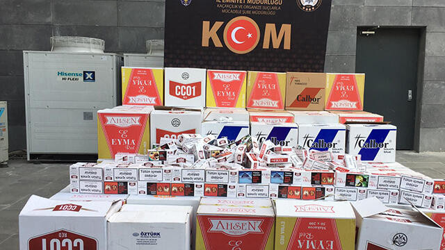 Kahramanmaraş'ta 820 bin makaron ele geçirildi