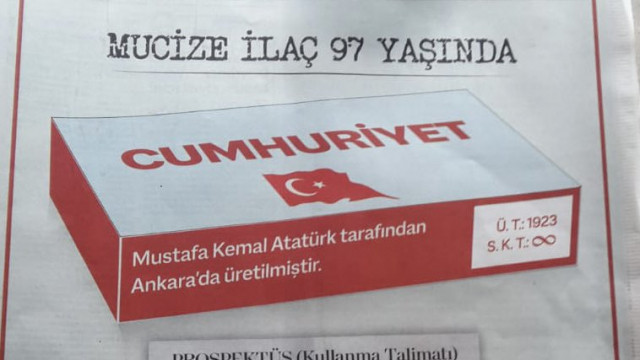 İstanbul Eczacı Odası'nın 29 Ekim Cumhuriyet Bayramı mesajı dikkat çekti