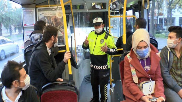 İstanbul'da toplu taşıma araçlarına koronavirüs denetimi