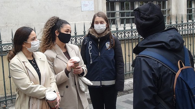 Maske denetlemesinde kadın turiste gözaltı